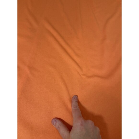 Vintage Lady Laura Toni Todd Neon Orange 70s Maxi Dress L/S - Picture 9 of 14